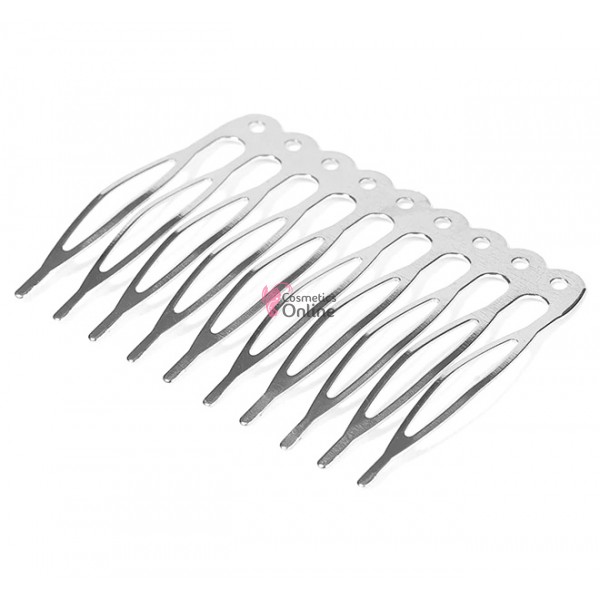 Pieptene din metal BT021AA Argintiu pentru decor par sau Voal de Mireasa - Mare